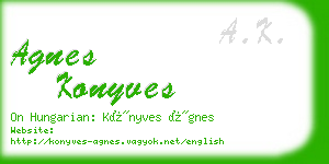 agnes konyves business card
